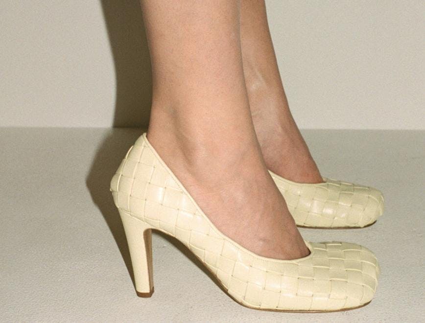clothing apparel footwear shoe person human high heel
