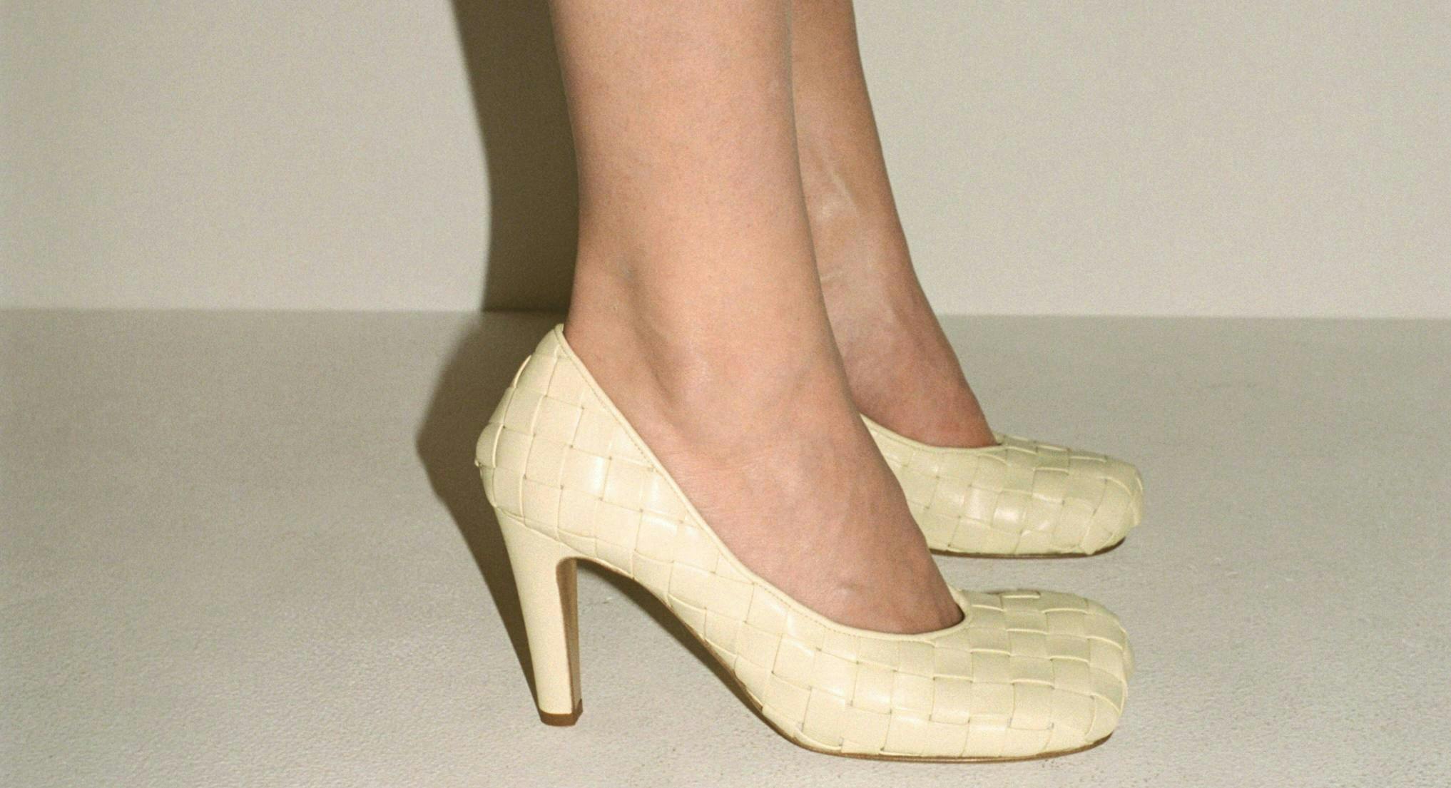 clothing apparel footwear shoe person human high heel