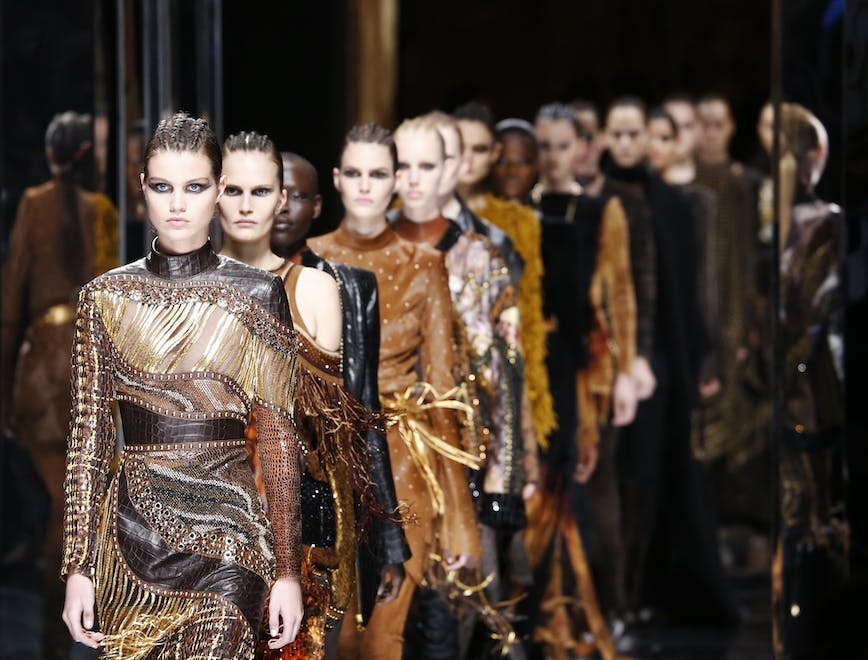 balmain show runway autumn winter 2017 paris fashion week france 02 mar models catwalk pfw modelling fall model female with others not-personality 57096440 person human clothing apparel crowd