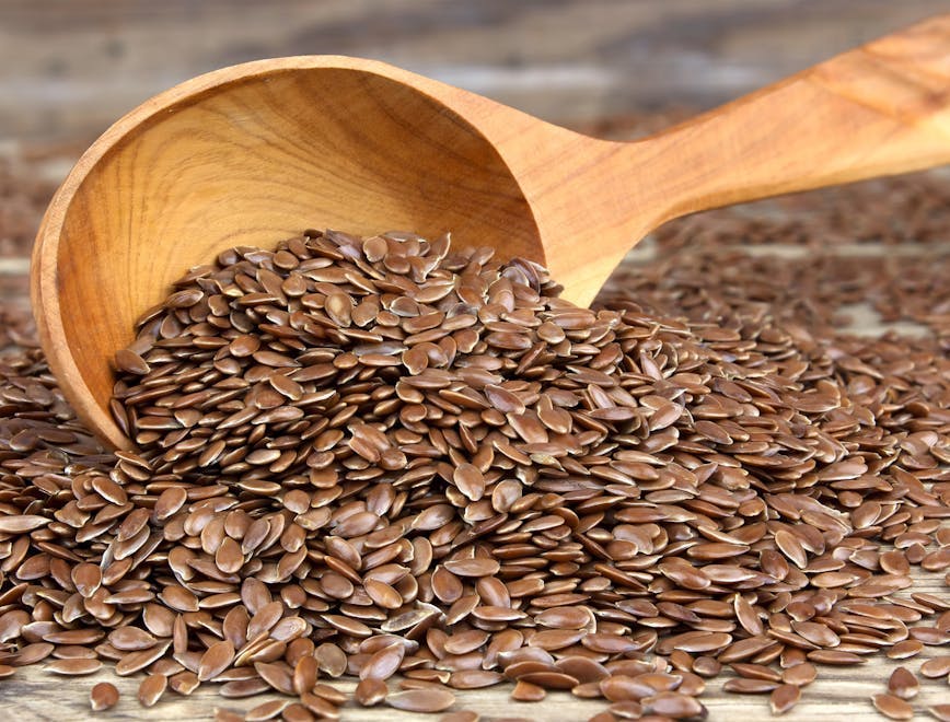flax seed seeds wooden spoon flaxseed background food healthy brown health diet nutrition ingredient raw pile heap whole fatty linseed vintage group wooden spoon cutlery plant