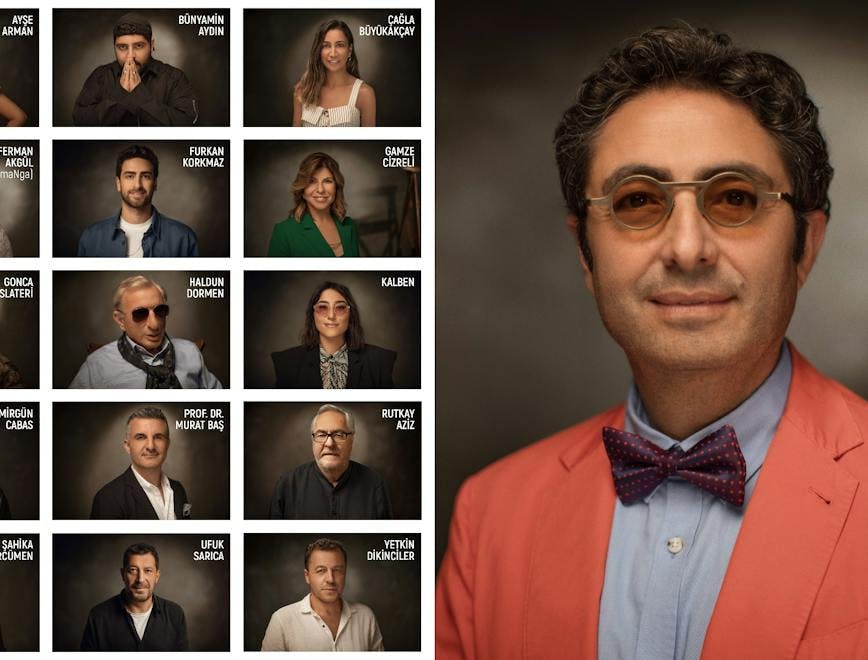 tie accessories person face sunglasses suit clothing coat collage advertisement