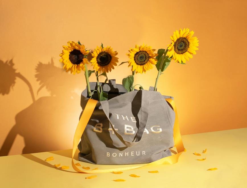 flower flower arrangement plant flower bouquet bag sunflower accessories handbag tote bag