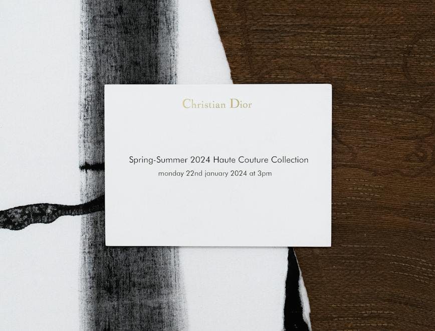 text business card paper